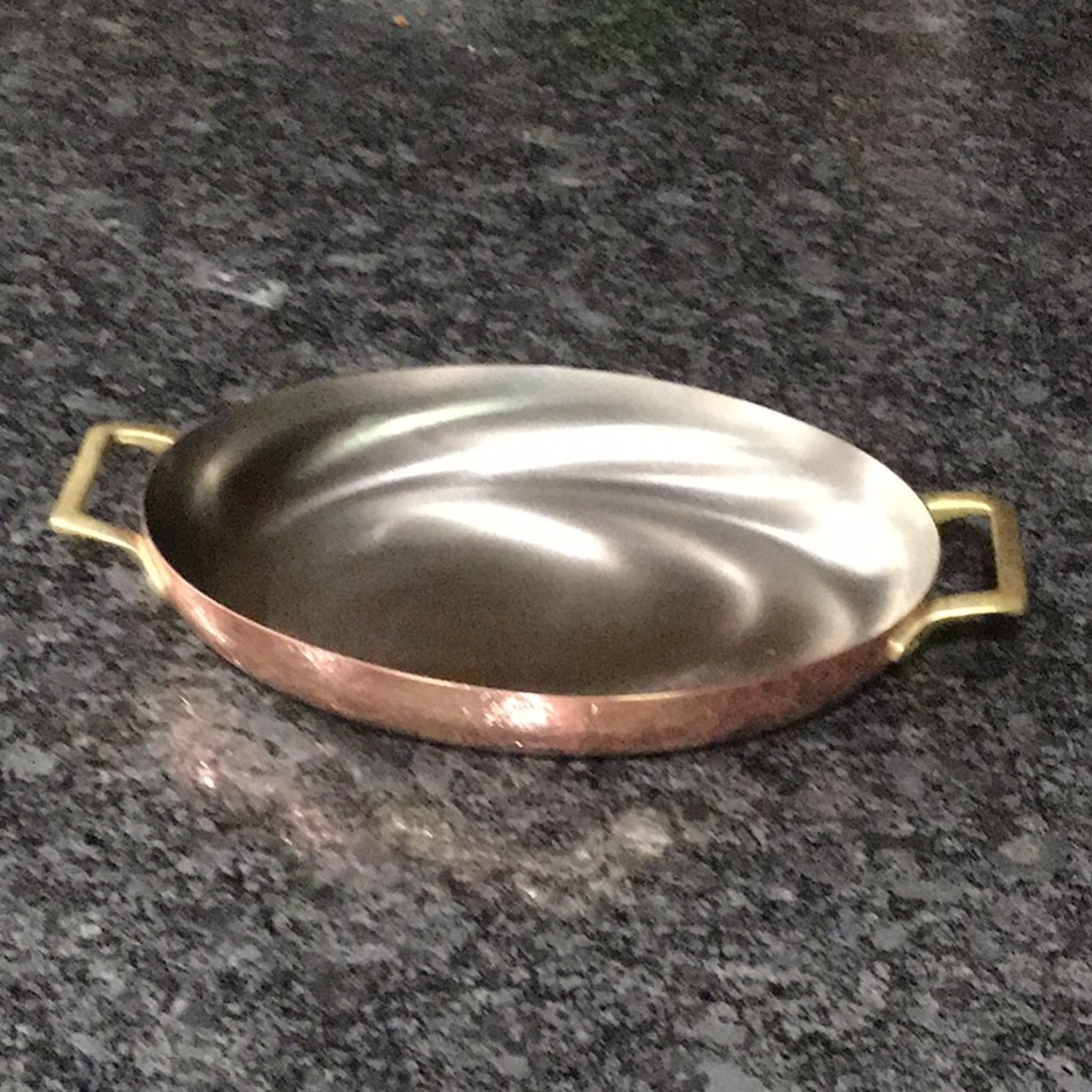 Copper pan, never used, like new 12 x 9 x 2 inches